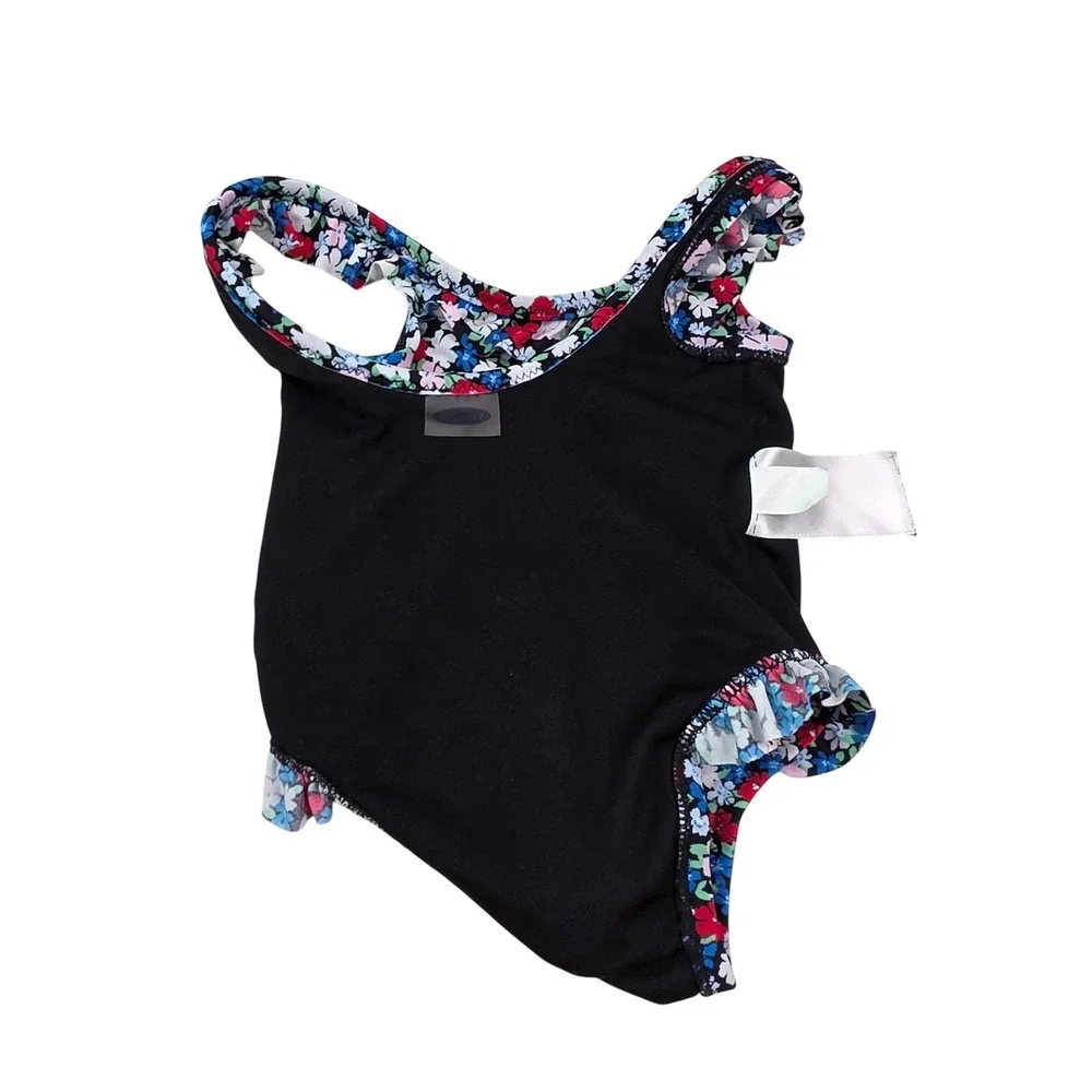 Old Navy Baby Girl Multi Ditsy Floral One Piece Swimsuit 0-3M‎ Ruffle 451461 S1